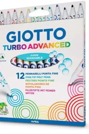 Lots de 12 feutres Giotto Turbo Advanced Réduction
