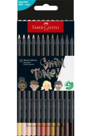 Crayons de couleur Black Edition Skin Tones Faber Castell Jusqu'à Épuisement Des Stocks
