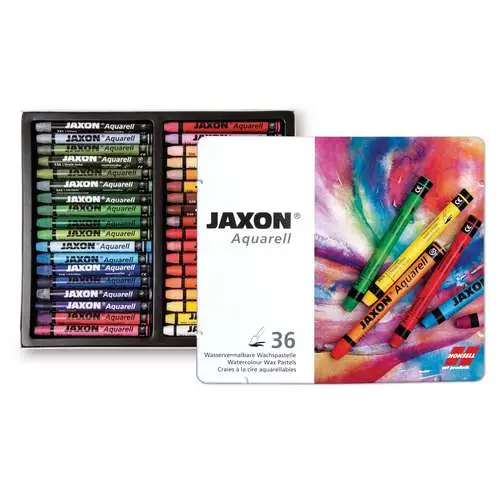Coffret en métal de pastels à la cire aquarellables JAXON® Produit De Marque