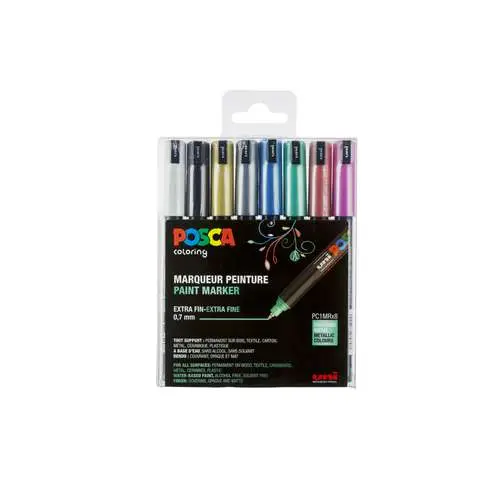 Solde Set de 8 feutres pointe calibrée PC-1MR métalisés Posca