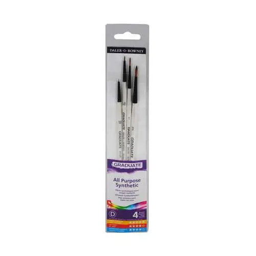 Set de 4 pinceaux détails Graduate Daler Rowney Expédition Rapide