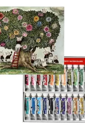 Coffret de peinture aquarelle Higuchi Holbein - 24 couleurs Prix Bas