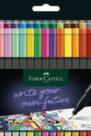 Sets de 30 feutres Grip Fineliner Faber-Castell Super Prix