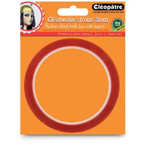 Retour Gratuit Rouleau double-face Cléotwofix Strong Cléopatre