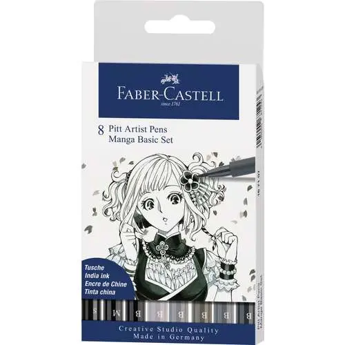 Sets de 8 feutres thématiques Pitt Manga Faber Castell Commander Maintenant