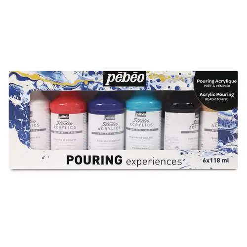 Set 6 acryliques Pouring Experiences Pébéo Paiement Sécurisé