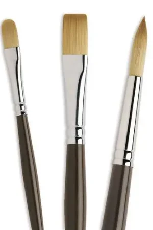 Certifié Lot de 3 pinceaux Acrylique Classic I Love Art