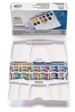 Coffret d'aquarelles Cotman Mini Plus de Winsor & Newton (12 1/2 godets) Offre Du Jour