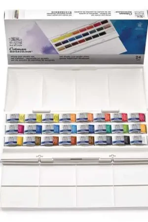 Quantité Limitée Coffret atelier Cotman Winsor & Newton ( 24 grands godets 1/1 )