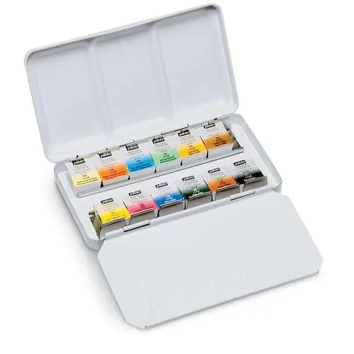 Coffret de poche métal 12 1/2 godets Pébéo Usine Directe