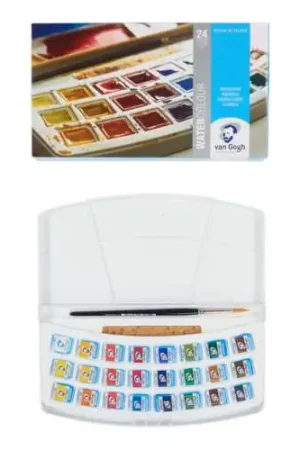 Coffret d'aquarelles Van Gogh Royal Talens - 24 demi-godets Certifié