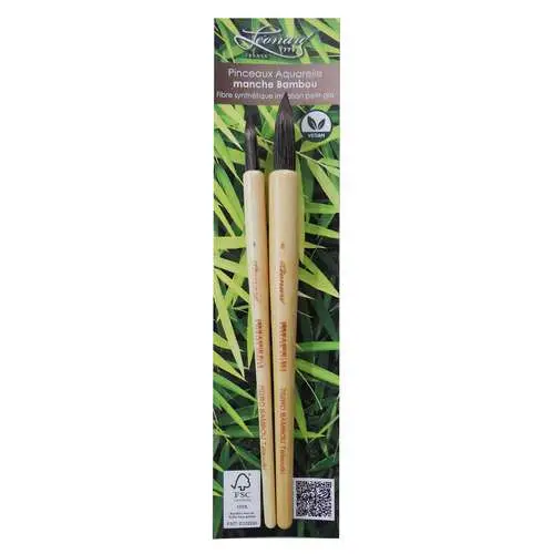 Livraison Express Lot de 2 pinceaux bambou Talaoukti 702RO Léonard