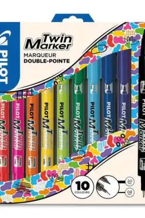 Haute Qualité Coffret de 10 marqueurs Twin marker Pilot
