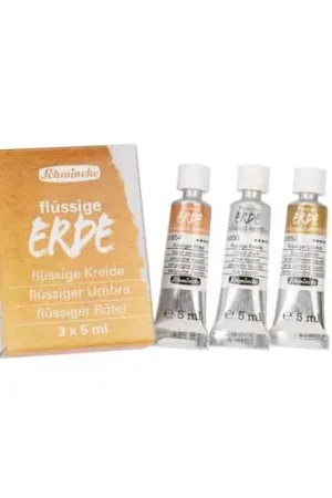 Prix Promo Set 3 tubes peinture Terre Liquide Schmincke