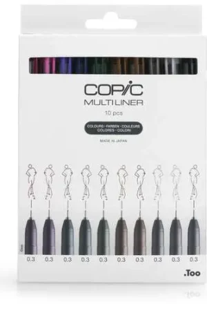 Set de 10 feutres multiliner Copic Prix Promo