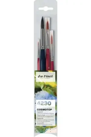 Set de 4 pinceaux pour aquarelle Cosmotop Bon Plan