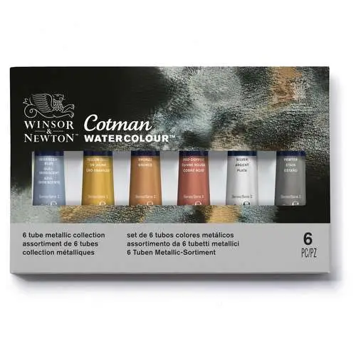 Coffret tubes nuances métalliques Cotman Winsor & Newton Vente Flash