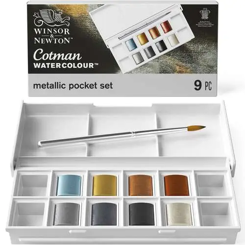 Palette aquarelle métallique Cotman Winsor & Newton Expédié Aujourd'hui