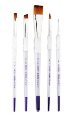Set L de 5 pinceaux Soft Grip Royal & Langnickel Retour Gratuit