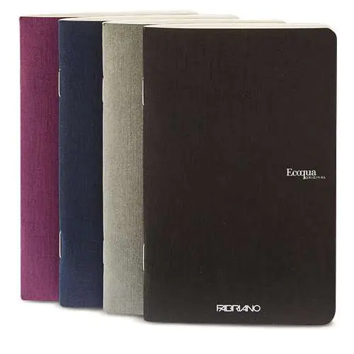 Satisfait Ou Remboursé Lot de 4 carnets reliure agrafée couleurs foncées Ecoqua Fabriano