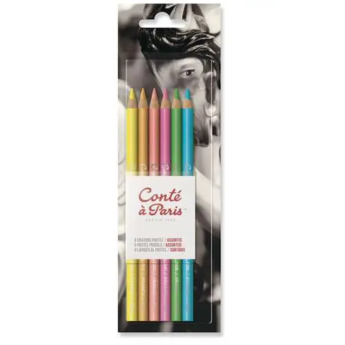 Set Tons vifs de 6 crayons pastels Conté à Paris Seulement Aujourd'hui