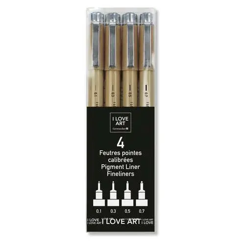 Achetez Aujourd'hui 4 feutres pointes calibrées I Love Art