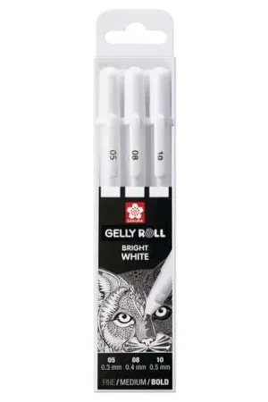 Set de 3 rollers Gelly Roll blanc Offre Limitée