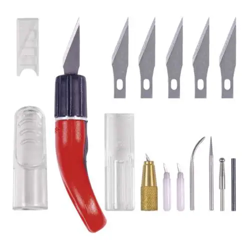 Set couteau de bricolage 18 pièces Ecobra Soldes