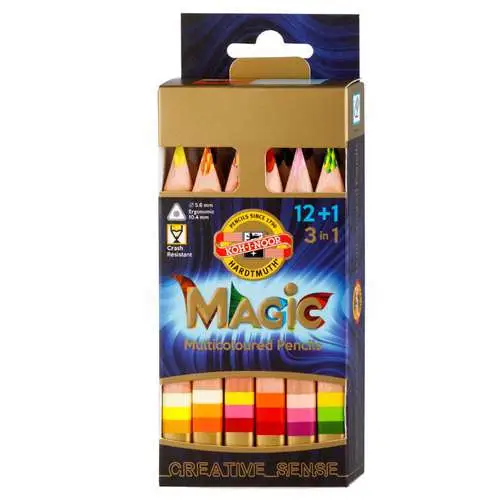 Commander Vite Etuis de 12 crayons à mine multicolore Koh-I-Noor