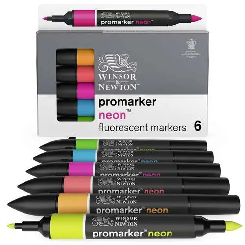 Top Vente Set de 6 marqueurs fluo Winsor & Newton