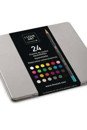 Coffret de crayons aquarellables I Love Art Produit De Marque