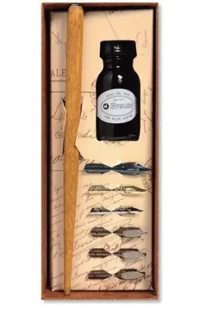Coffret Calligraphie Jacques Herbin/ Brause Prix Cassé