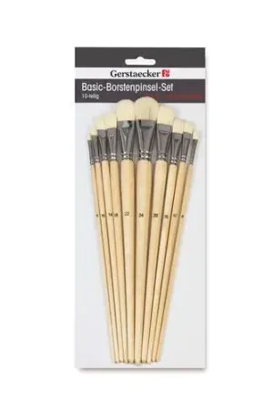 Lot de 10 pinceaux en soie de porc Gerstaecker Offre Limitée