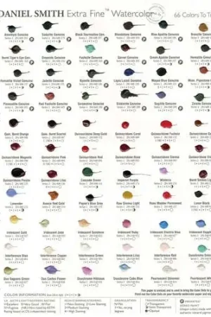 Carte de nuances Dots Card Daniel Smith Produit De Marque