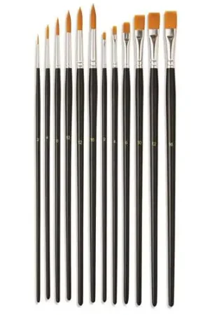 Populaire Lot de 12 pinceaux acrylique I Love Art