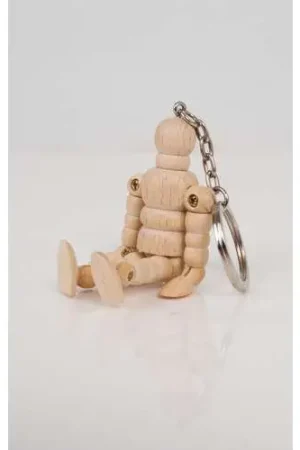 Bon Marché Mini-mannequin en bois porte-clefs