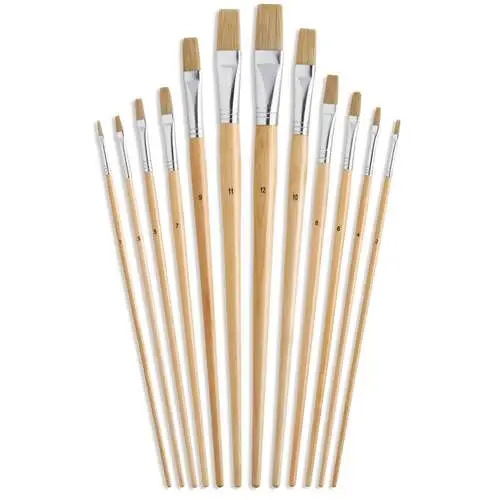 Set éco 12 pinceaux huiles et acrylique en soies I Love Art Top Vente