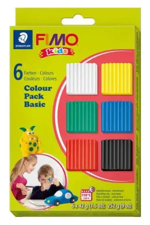 Set Basic de 6 couleurs Fimo Kids Paiement Sécurisé
