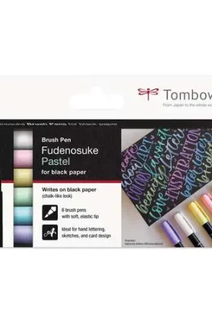 Petit Prix Set de 6 feutres pastels Fudenosuke Tombow