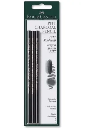 Promotion Saisonnière Lot de 3 crayons fusains Pitt Faber Castell