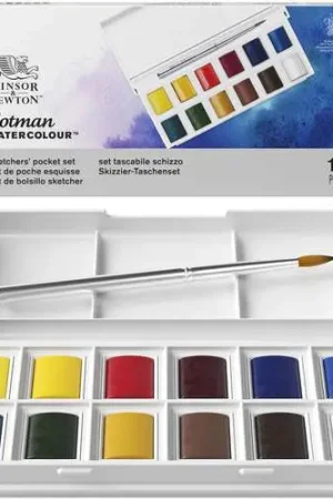 Pas Cher Coffret de poche Cotman Sketchers' Pocket Box de Winsor & Newton (12 1/2 godets)