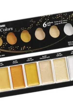 Coffrets de 6 couleurs or Gansai Kuretake Commande En Gros