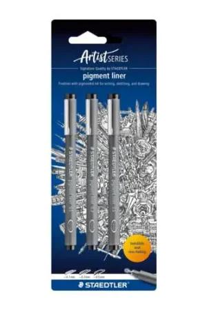 Offre Spéciale Etuis de 3 feutres pigment Liner Staedtler