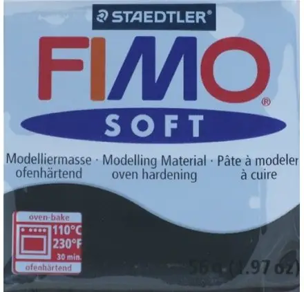 Pâte 'Fimo - Soft' 56g Noir Nouvel Arrivage
