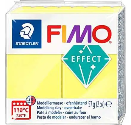 Pâte 'Fimo - Effect' 57g Jaune translucide Pas Cher