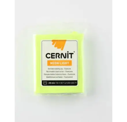Pâte 'Cernit - Neon Light' Jaune 56 g Usine Directe