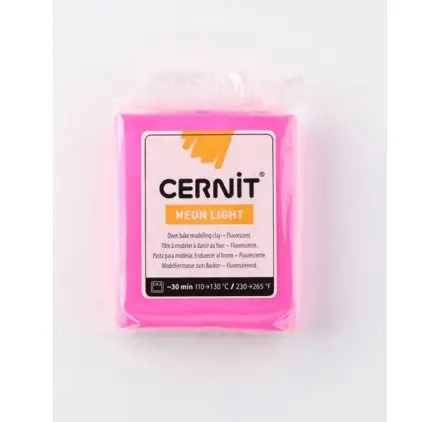 Pâte 'Cernit - Neon Light' Fuchsia 56 g Satisfait Ou Remboursé
