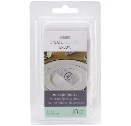 Haute Qualité Mini Porte-enseignes 'Deflecto' 5.1x7.6 cm Qté 10