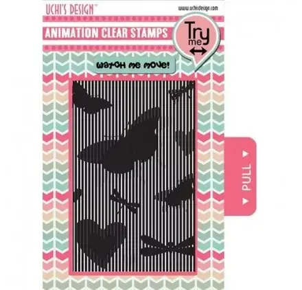 Offre Exclusive Set de tampons transparents et grille pour carte animée 'Uchi's Design' Flying Butterflies