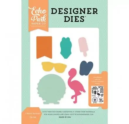Dies / Matrices de découpe 'Echo Park Paper - Summer Dreams' Summer I Heart Summer Qté 7 Certifié
